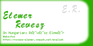 elemer revesz business card